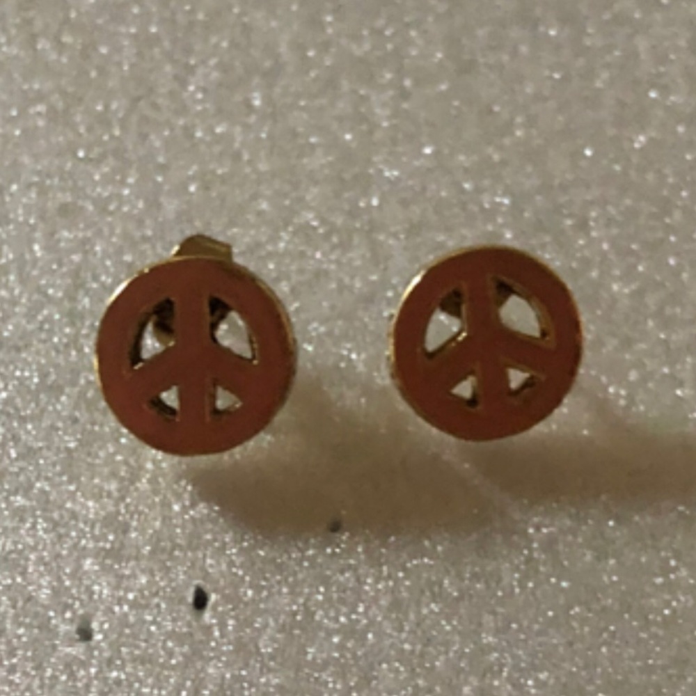 Vintage Juicy Couture Peace Sign Stud Earrings